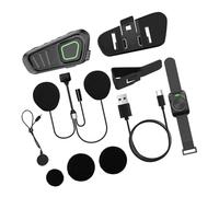 ZDAGELD Auricolare Interfono per Moto da 10 Km, Chiamata Musicale, Interruttore Wireless Push-to-talk, Riduzione del Rumore, Impermeabile, Progettato per il Ciclismo All'aperto,