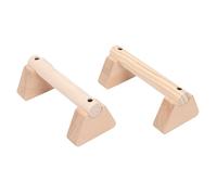 ZDAGELD Barra per Push Up in Legno di Faggio da 2 Pezzi, Trave di Equilibrio in Legno, Rack per Push Up Antiscivolo, Attrezzatura Portatile per Esercizi di Allenamento per la Forza del (30 cm)