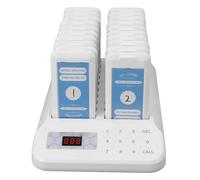 ZDAGELD Cercapersone per Distanziamento Sociale da 20 Pezzi, Segnale in Coda di Attesa Wireless per Chiamate Al Servizio Clienti, Cicalini con Lungo Raggio di Trasmissione, Facili (Spina UE 800 W)