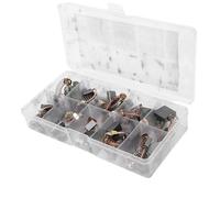 ZDAGELD Kit Assortimento Spazzole Carbone Motore Elettrico 40 Pezzi, Set Spazzole Rame Grafite con Scatola Portaoggetti, Spazzole Riparazione Utensili Elettrici per Elettrodomestici e