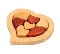 ZDAGELD Puzzle in Legno a Forma di Cuore, Regalo Romantico con Simbolo D'amore per Coppie, Quercia Massiccia, Accattivante Decorazione per la Casa, Dimensioni assemblate: 14x13,5 Cm,