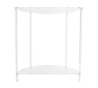ZDAGELD Tavolino Angolare Multifunzionale in Acrilico a 3 Livelli | Design Ad Angolo Compatto, per Camera da Letto, Bagno e Soggiorno