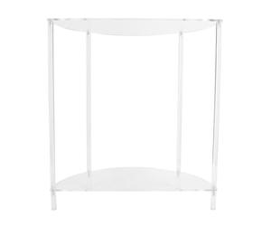 ZDAGELD Tavolino Angolare Multifunzionale in Acrilico a 3 Livelli | Design Ad Angolo Compatto, per Camera da Letto, Bagno e Soggiorno