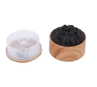 ZDAGELD Umidificatore da falò con Diffusore di Oli Essenziali, Diffusore di Aromaterapia USB con Luce Notturna per Camera da Letto Domestica Interna, con Aspetto Realistico di (Venatura del legno