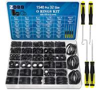 ZDBB 32 dimensioni 1540 pezzi O Ring Assortment Kit metrico in gomma nitrilica O Ring Set con 4 pick per rubinetto automobilistico rondella a pressione idraulica aria o riparazione del gas OD 4mm-50mm