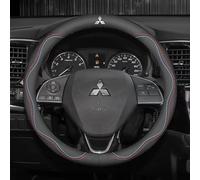 ZDDFCVB Coprivolante Auto per Mitsubishi Outlander Samurai 2013-2019, Accessori Auto Interno Assorbe Sudore Coprivolanti, Inodore, Facile installare,D
