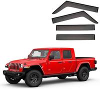 ZDDFCVB Parabrezza dell'auto, per Jeep Gladiator MK2-JT 2019 2020 2021 2022 2023 Deflettori Aria Deflettori Auto Parapioggia Deflettori Integrati Antivento Antipioggia Sole Accessori