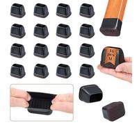 "ZDDLOINP" Coprigambe per tavoli, 16 Pezzi Protezioni per Gambe per sedie, Coprigambe per sedie Quadrati con feltrini, Cuscinetto coprigambe per mobili in Silicone, Previene Graffi e Rumore Senza Las