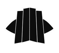 ZDDYUU Adesivo Montante B Auto per Civic 1992-1995, Pellicola per Finestre Laterali Rivestimento Decorativo Nero Lucido AntiGraffio
