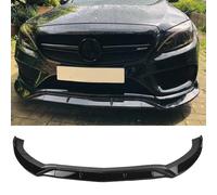 ZDDYUU Auto Labbro Paraurti Anteriore Spoiler per Mercedes-Benz W205 C-Klasse C180 C250 C300 C400 2015-2018, Spoiler di Protezione Trim Splitter Anteriore Front Spoilers Accessori, Gloss Black