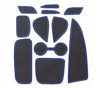ZDDYUU Auto Tappetini Multiuso per Toyota Yaris 2020, Tappetini in Gomma Antiscivolo Tappetini per Console Centrale Porte Sottobicchieri,Blue