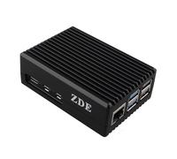 ZDE Custodia in Alluminio per Raspberry Pi 5 Heavy Duty Passivo Raffreddamento Dissipazione di Calore Caso Enclosure per Raspberry Pi 5 8GB/4GB Computer Home Networking Hardware