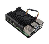 ZDE Lega di Alluminio Armatura Caso per Raspberry Pi 5 Dissipatore di Calore Caso di Raffreddamento con Dual PWM Ventola di Raffreddamento per Raspberry Pi 5 8GB/