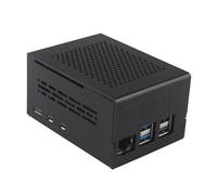 ZDE ZC506 Aluminum Case for Raspberry Pi 5 Support PCIe to 2.5G 5G Ethernet Port M.2 NVMe PoE+ HAT WIFI Shield PCIe Peripheral Board ZP591 ZP593 ZP595 ZP596 ZP598 and Pi 5 Active Cooler