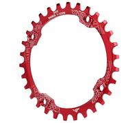 ZDETGU 104bcd in Lega di Alluminio a velocità Singola in Lega da Pieghe da 30t per la Mountain Bike Rossa (Rosso)