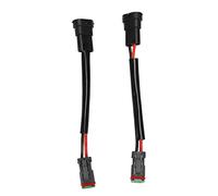 ZDETGU 2pcs H11 H8 a DT DTP DTP 2PIN Adattatore Cablaggio Lampada Connettore Luce Barra della Barra della Luce con Materiale ABS IP67 per Lampadine Nebbia a LED