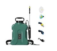 ZDETGU Annaffiatoio Automatico a Mani Libere con Spruzzatore Elettrico Ricaricabile da 12 Litri con Ugello e Asta Telescopica per Attrezzi da Giardino, Prato e Agricoltura, con Spalla (GREEN)