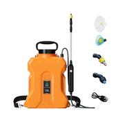 ZDETGU Annaffiatoio Automatico a Mani Libere con Spruzzatore Elettrico Ricaricabile da 12 Litri con Ugello e Asta Telescopica per Attrezzi da Giardino, Prato e Agricoltura, con Spalla (ORANGE)