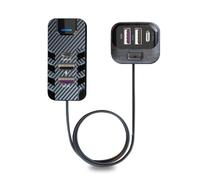 ZDETGU Auto con 6 Porte Adattatore USB a Ricarica Rapida da 66 W + 15 W per più Dispositivi Universale 12-24 V Veicolo Compatibile per Auto Camion SUV Viaggi Famiglia Road Trip Essentials (YQ2)