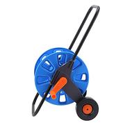 ZDETGU Carrello Avvolgitubo da Giardino con Ruote - Portatubo in Alluminio per Servizio di Spinta Manuale per Tubo G1/2 da 50 M, Prato, Cortile, Auto