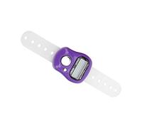 ZDETGU Contatore da Dito, Contatore Manuale LCD a 5 Cifre con Pulsante Ripristinabile e Cintura in Silicone Regolabile, per Pregare Camminando Conteggio Conteggio Sportivo (Purple)