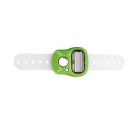 ZDETGU Contatore da Dito, Contatore Manuale LCD a 5 Cifre con Pulsante Ripristinabile e Cintura in Silicone Regolabile, per Pregare Camminando Conteggio Conteggio Sportivo (Green)