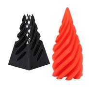 ZDETGU Giocattolo da Scrivania a Piramide Impossibile con Cono a Spirale Stampato in 3D - Visuale Ipnotica per la Decorazione Scultura Rotante per Sollievo dall'ansia Rosso (#2)