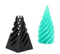 ZDETGU Giocattolo da Scrivania a Piramide Impossibile con Cono a Spirale Stampato in 3D - Visuale Ipnotica per la Decorazione Scultura Rotante per Sollievo dall'ansia Rosso (#1)