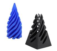 ZDETGU Giocattolo da Scrivania a Piramide Impossibile con Cono a Spirale Stampato in 3D - Visuale Ipnotica per la Decorazione Scultura Rotante per Sollievo dall'ansia Rosso (#3)
