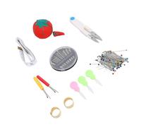 ZDETGU Kit Puntaspilli da Cucito con Portapomodoro, Spilli con Testa in Vetro e Strumenti di Cucito Essenziali Autofilettanti per Creare Abbigliamento e Decorazioni per la Casa