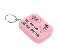 ZDETGU Mini Keychain Lights Colorful Lights DJ DJ Disc Player Design Automatic Play e Autore Press Modalità Portatile DJ Keyring (PINK)