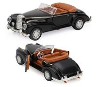 ZDETGU Modello di Auto Giocattolo in Lega con Luci e Suoni, Design Roadster per Bambini, Veicolo da Gioco per Potenziare le capacità Motorie, Bambini Interattivi (BLACK)
