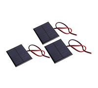 ZDETGU Modulo Pannello Solare 3 Pezzi 4V per Progetti Fai da Te Celle Solari in Silicio Policristallino con Cavo da 30 Cm, Alta Efficienza per Luci Solari Ed Esperimenti Scientifici, Design per Uso