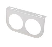 ZDETGU Pannello Indicatore a 2 Fori, Supporto Universale per Misuratore per Auto in Metallo per Strumenti da 52 Mm e 2 Pollici, con Staffa Stabile per Cruscotto per Veicoli (Silver)