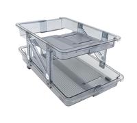 ZDETGU Porta Lattine di Soda a 2 Livelli - Dispenser di Bevande Espandibile per Frigorifero, Dispensa o Ripiano da Tavolo in Blu (BLUE)