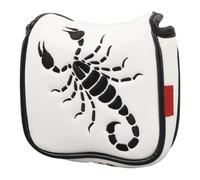 ZDETGU Protezione per Mazza con Copertura per Testa del Putter con Design Ricamato Fodera in Morbido Peluche in Materiale PU per Uso Interno Ed Esterno (WHITE)