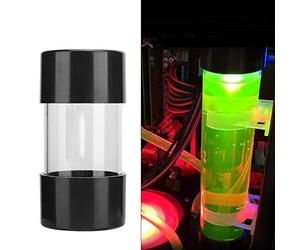 ZDETGU Raffreddamento Computer Design Cilindrico Trasparente da 100 Mm con Tubo da 45 Mm per capacità Elevata Ed Efficiente Dissipazione del Calore, Struttura in Plastica Tecnica e Acrilica, a Prova