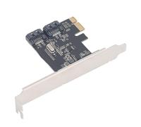 ZDETGU Scheda PCIE a Scheda Adattatore Trasferimento Dati Ad Alta velocità a 2 Porte da 6 Gbps Controller PCIE3.1x1 a per PC Desktop Espansione Archiviazione HDD SSD