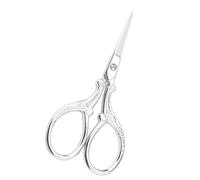 ZDETGU Scissori Ricami Antichi Piccole Cesoie per Cuciture Strumenti Artigianali a Croce Fai -da -te con Lama in Acciaio Inossidabile per Arte di Taglio della Carta (SILVER)