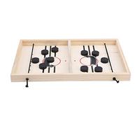 ZDETGU Set da Gioco per Hockey in Legno - Battaglia da Tavolo Dal Ritmo Frenetico per Bambini - Gioco da Tavolo Interattivo per Famiglie - Portatile 2 in 1 e Spazio di Archiviazione - Divertente