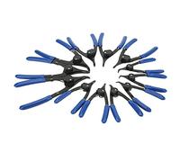 ZDETGU Set di 12 Pinze a Scatto con Ganasce Dritte e Piegate per Riparazioni Auto, Strumento di Fissaggio Universale con Manici Ergonomici, Set di Pinze con Bloccaggio Interno Esterno per Meccanici