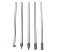 ZDETGU Set di 5 Frese in Carburo per Metallo e Legno - Punte per Smerigliatrice con Manico a Doppia Grana per Smussare, Smerigliare e Incidere - Lima in Lega per Lavori Professionali (6 * 8 mm)