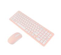 ZDETGU Set Mouse e Tastiera Wireless Ricevitore USB Dal Design Ergonomico per PC Portatile con Sensazione di Tocco Confortevole (abito rosa senza fili)