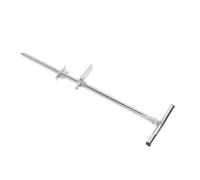 ZDETGU Sonda di Terreno in Acciaio Inossidabile con Pedale Strumenti di Piantagioni a T Ergonomico per Le Fattorie e Piante da Interno