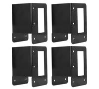 ZDETGU Staffe per Rastrelliera per Legna da Ardere in Acciaio Resistente - Supporti Preforati da 4 Pezzi per Lo Stoccaggio di Tronchi in Interni Ed Esterni