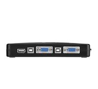 ZDETGU Switcher KVM USB 2.0 Scatola di Commutazione Manuale VGA a 2/4 Porte per Condivisione e Connessione Video Senza Interruzioni (4 morsi)