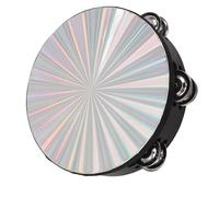 ZDETGU Tamburello Dal Design Vivace con Jingle a Doppia per Bambini e Musicisti per l'istruzione e gli Spettacoli Strumento a Percussione Portatile da 8 pollici** (10 pollici)