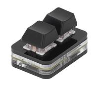 ZDETGU Tastierino Meccanico Compatto a 2 Tasti con Interruttore Rosso per Giochi e Scorciatoie, Tastiera USB per Multitasking Senza Sforzo (BLACK)