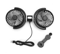 ZDETGU Ventola per Auto a Doppia Testa con Rotazione a 360° - Ventola di Raffreddamento Alimentata Tramite USB a 3 velocità per il Comfort del Sedile Posteriore di Camion, SUV e - Doppie Ventole
