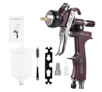 ZDETGU Vernice a Spruzzo da 1,3 Mm per Settore Automobilistico, Mobili e Professionale, Tappo in Rame, Ugello in Acciaio Inossidabile, Tazza di Alimentazione da 600 Ml, Portata di Spruzzo da 21 a 27